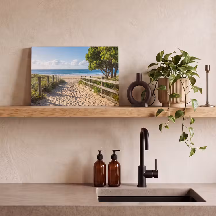 Strand - Zandpad - Oceaan - Natuur canvas 2cm klein -closeup_print_DE