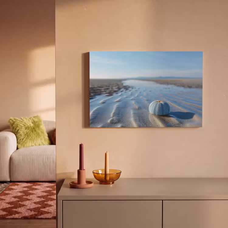 Strand - Schild - Water - Blauw canvas 2cm klein -sfeer1
