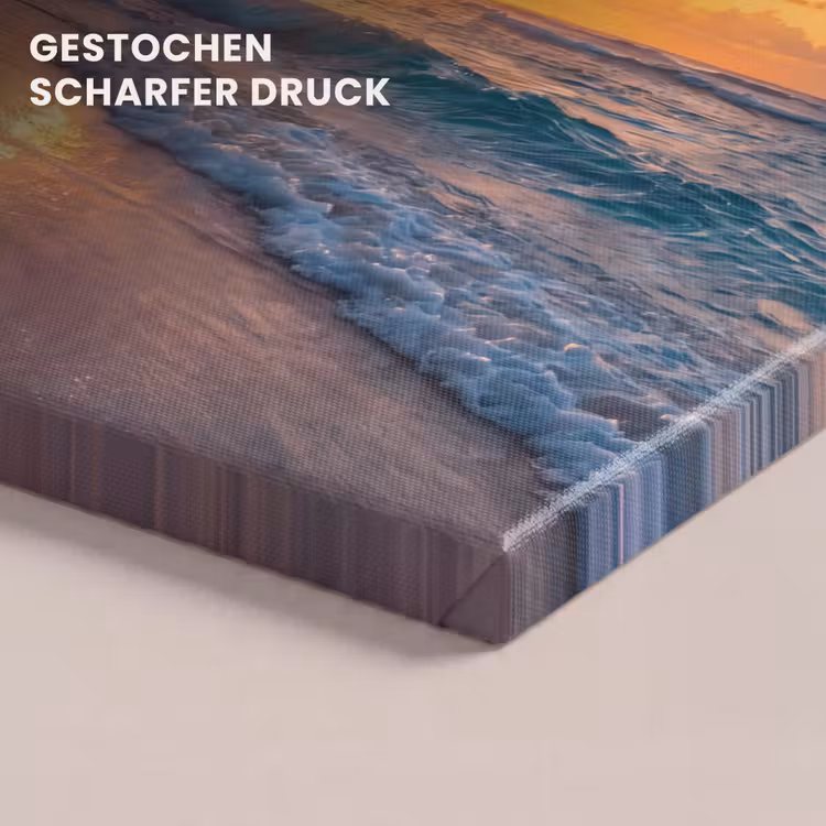 Strand - Zonsopgang - Tropisch - Natuur - Oranje canvas 2cm klein -closeup_print_DE