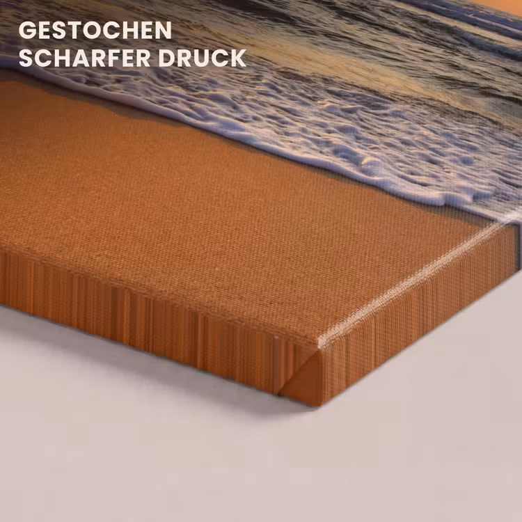 Strand - Zonsondergang - Zee - Wolken - Horizon canvas 2cm klein -closeup_print_DE