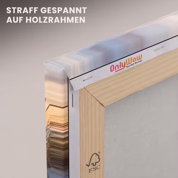 Strand - Zonsondergang - Natuur - Landschap canvas 2cm klein -uniquesellingpoint_afwerking-onlywow_DE