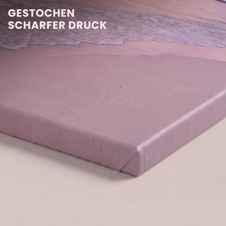 Strand - Zonsondergang - Natuur - Minimalistisch - Roze canvas 2cm klein -closeup_print_DE