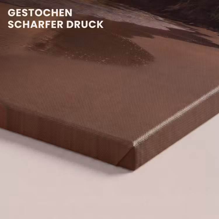 Strand - Zonsondergang - Natuur - Tropisch - Oranje canvas 2cm klein -closeup_print_DE