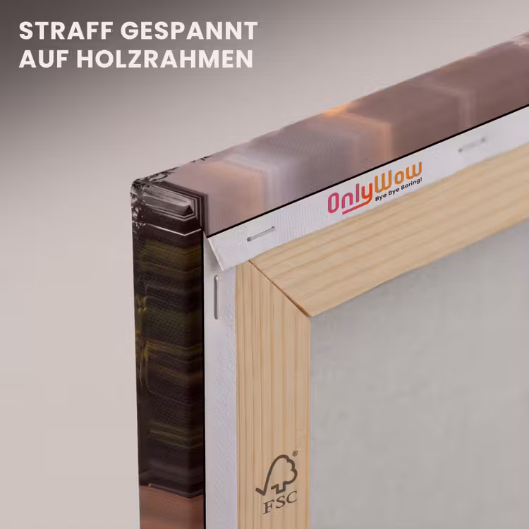Strand - Zonsondergang - Natuur - Tropisch - Oranje canvas 2cm klein -uniquesellingpoint_afwerking-onlywow_DE