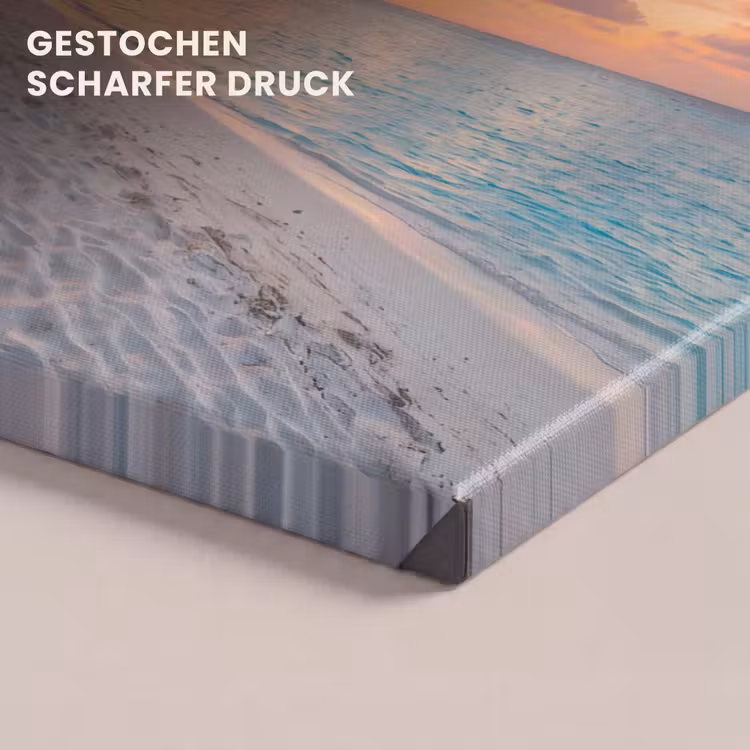 Strand - Zonsondergang - Palmbomen - Tropisch - Natuur canvas 2cm klein -closeup_print_DE