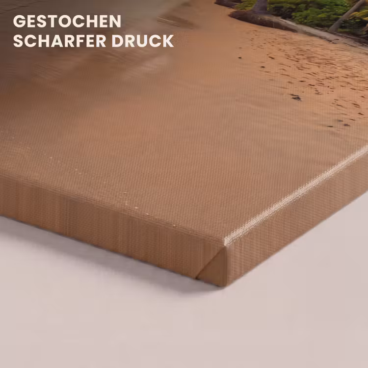 Strand - Zonsondergang - Tropisch - Natuur - Goud canvas 2cm klein -closeup_print_DE