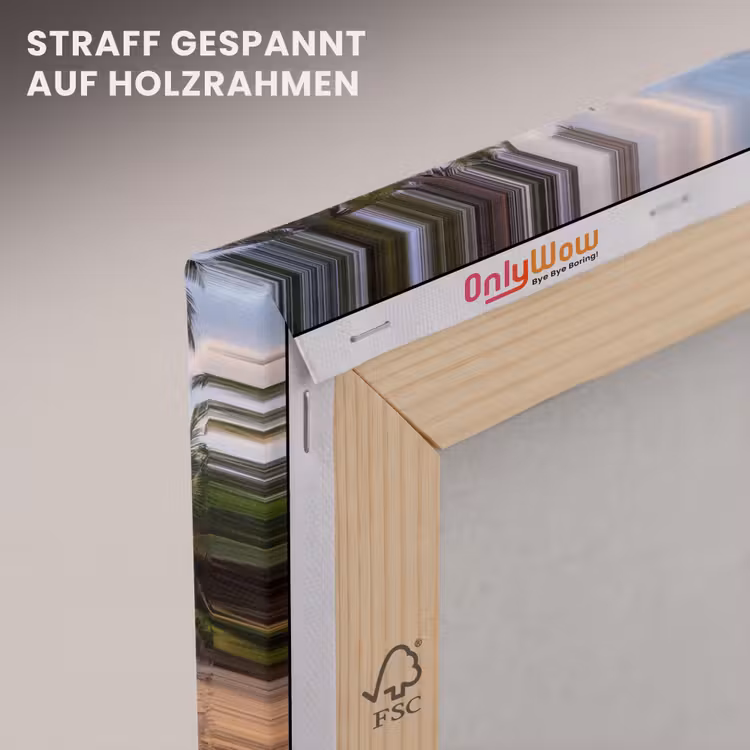 Strand - Zonsondergang - Tropisch - Natuur - Goud canvas 2cm klein -uniquesellingpoint_afwerking-onlywow_DE