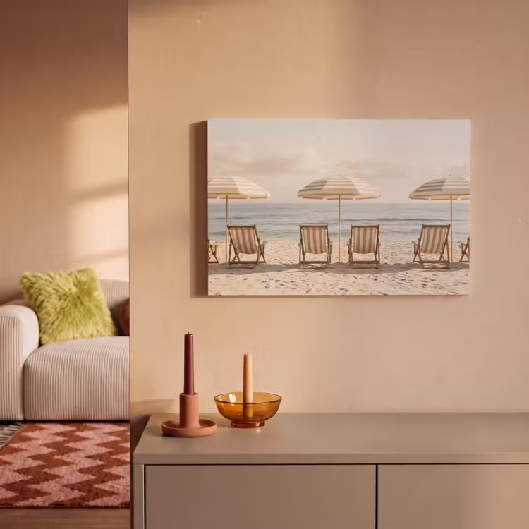 Strand - Stoelen - Parasol canvas 2cm klein -sfeer1