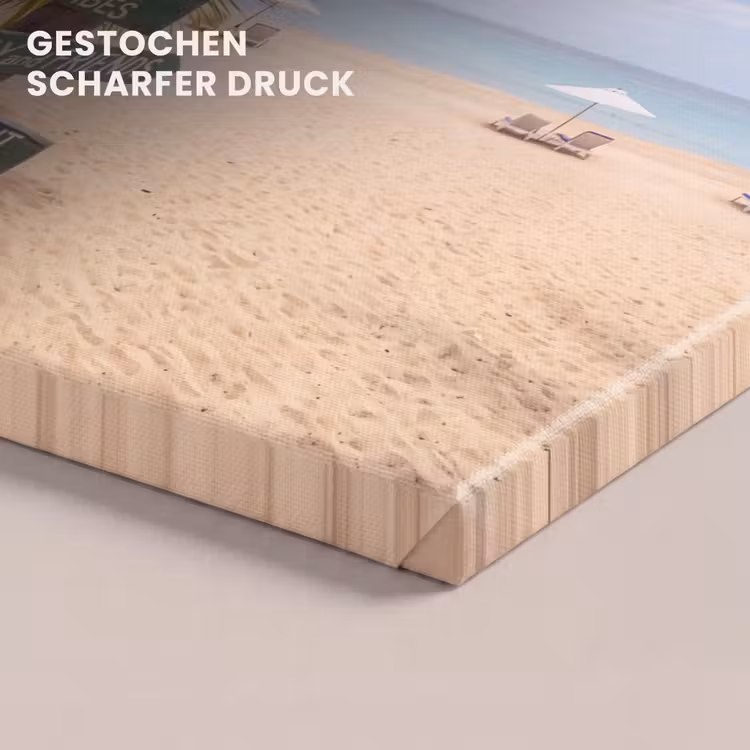 Strand - Wegwijzer - Palmen - Tropisch - Groen canvas 2cm klein -closeup_print_DE