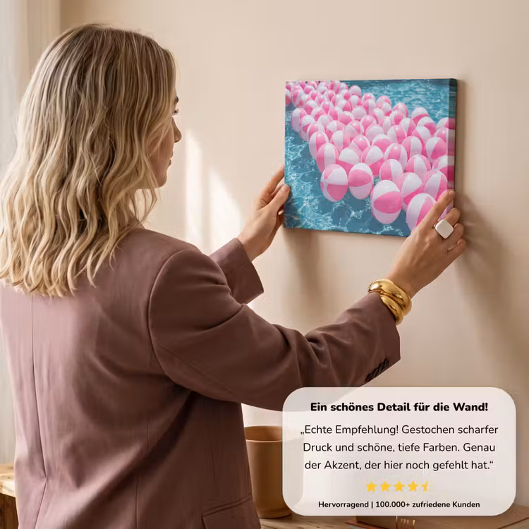 Strandballen - Roze - Water canvas 2cm klein -Xsfeer7_DE