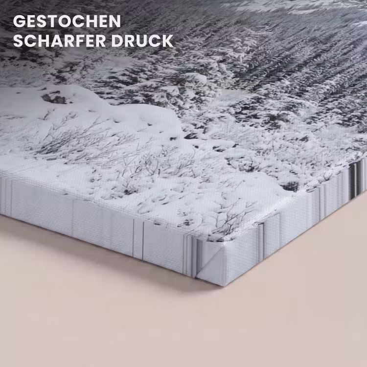 Weg - Bergen - Sneeuw - Naaldbos - Avontuurlijk canvas 2cm klein -uniquesellingpoint_afwerking-onlywow_DE