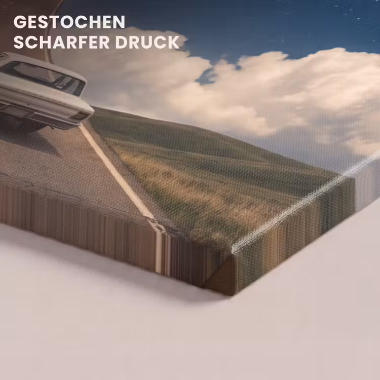 Leinwandbild - Straße – Mond – Nacht - Weg - Maan - Nacht canvas 2cm klein