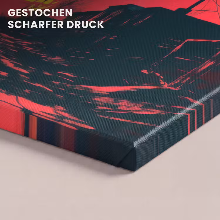 Straat - Verlaten - Schedel - Geel canvas 2cm klein -closeup_print_DE