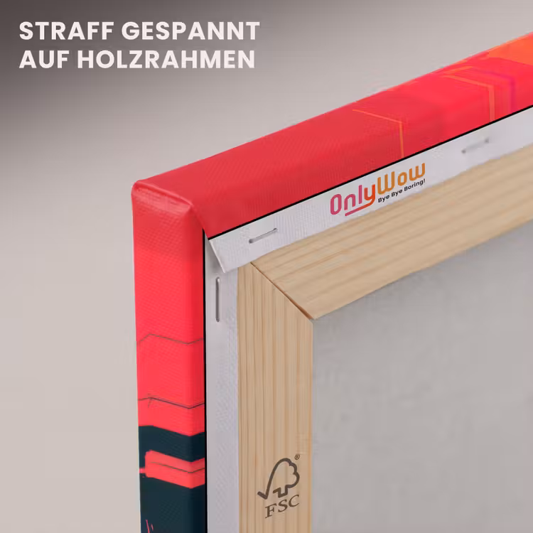 Straat - Verlaten - Schedel - Geel canvas 2cm klein -uniquesellingpoint_afwerking-onlywow_DE
