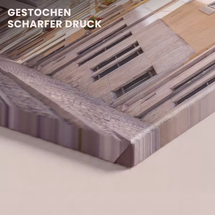 Tram - Straat - Stad - Architectuur - Geel canvas 2cm klein -closeup_print_DE
