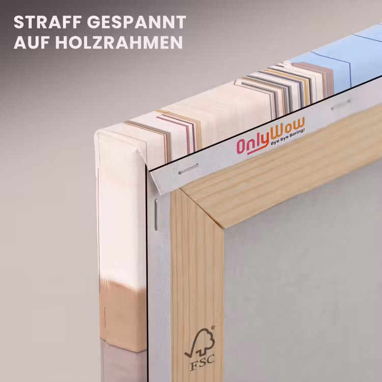 Tram - Straat - Stad - Architectuur - Geel canvas 2cm klein -uniquesellingpoint_afwerking-onlywow_DE