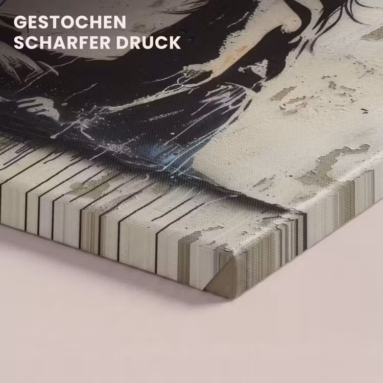 Street art - Meisje - Vogel - Graffiti - Banksy canvas 2cm klein -closeup_print_DE