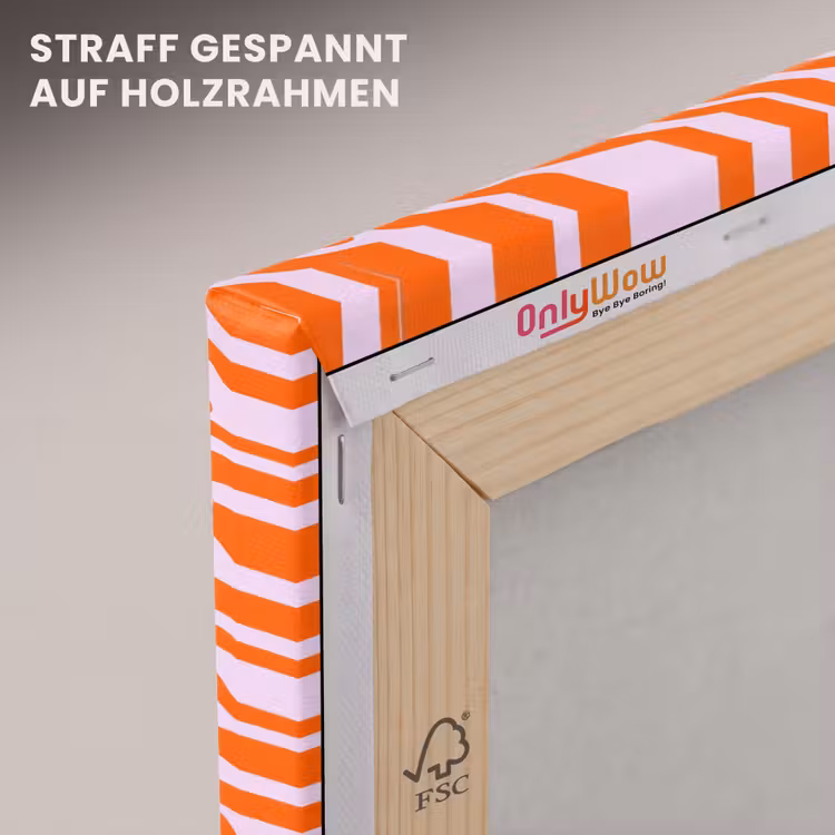 Strepen - Dynamisch - Oranje canvas 2cm klein 34 -uniquesellingpoint_afwerking-onlywow_DE