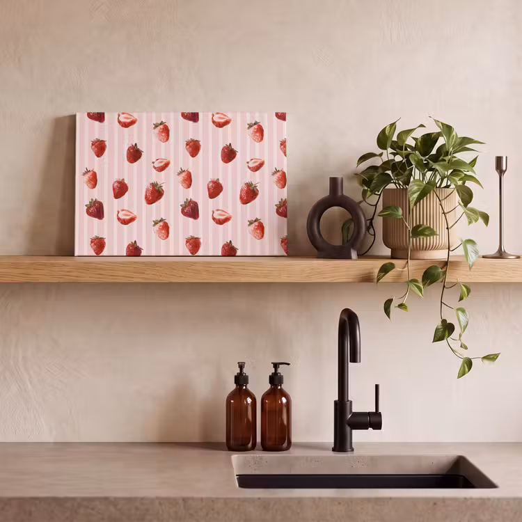 Strepen - Aardbei - Roze canvas 2cm klein 34 -sfeer6