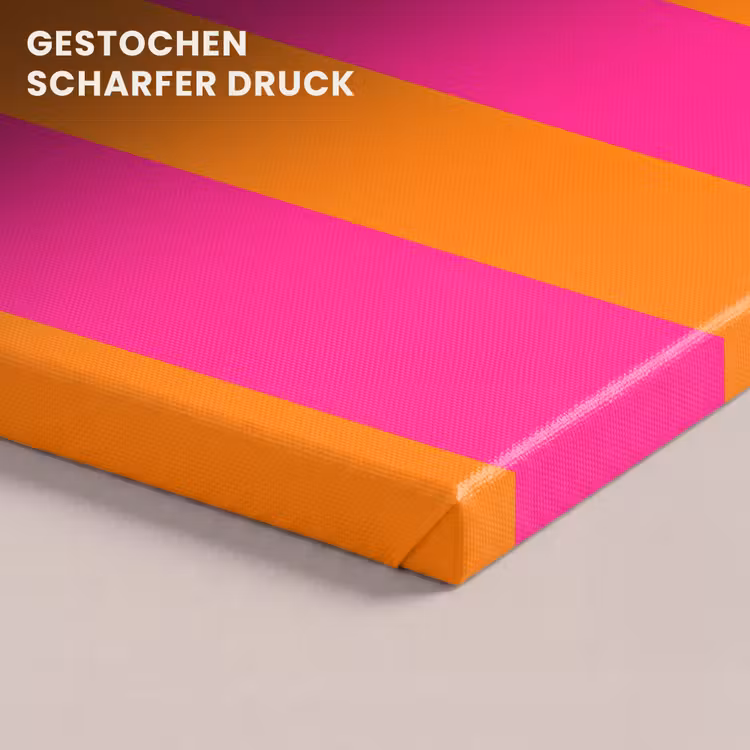 Strepen - Horizontaal - Roze canvas 2cm klein 34 -closeup_print_DE