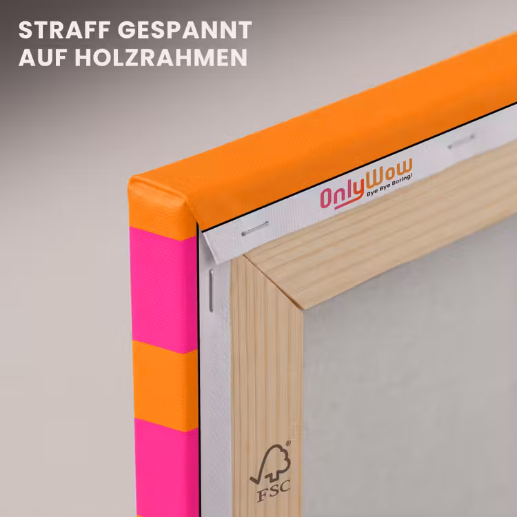 Strepen - Horizontaal - Roze canvas 2cm klein 34 -uniquesellingpoint_afwerking-onlywow_DE