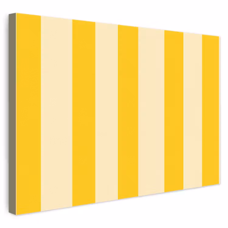 Strepen - Klassiek - Geel canvas 2cm klein 34 -3d