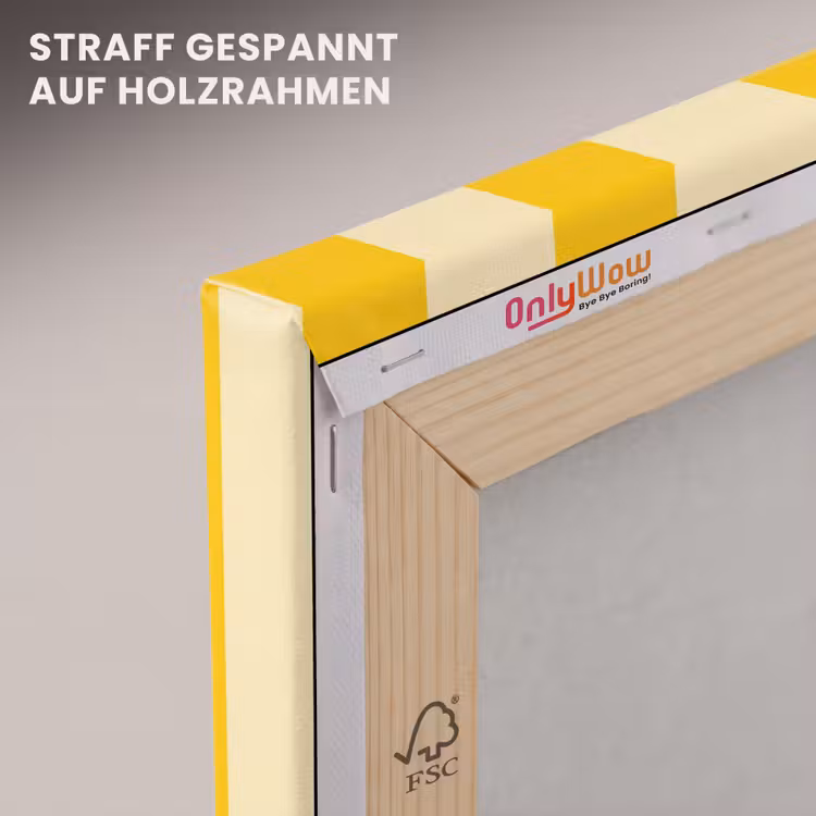 Strepen - Klassiek - Geel canvas 2cm klein 34 -uniquesellingpoint_afwerking-onlywow_DE