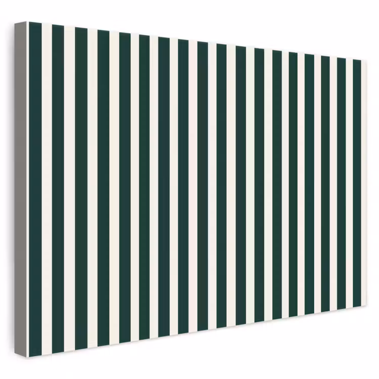 Strepen - Klassiek - Groen canvas 2cm klein 34 -3d
