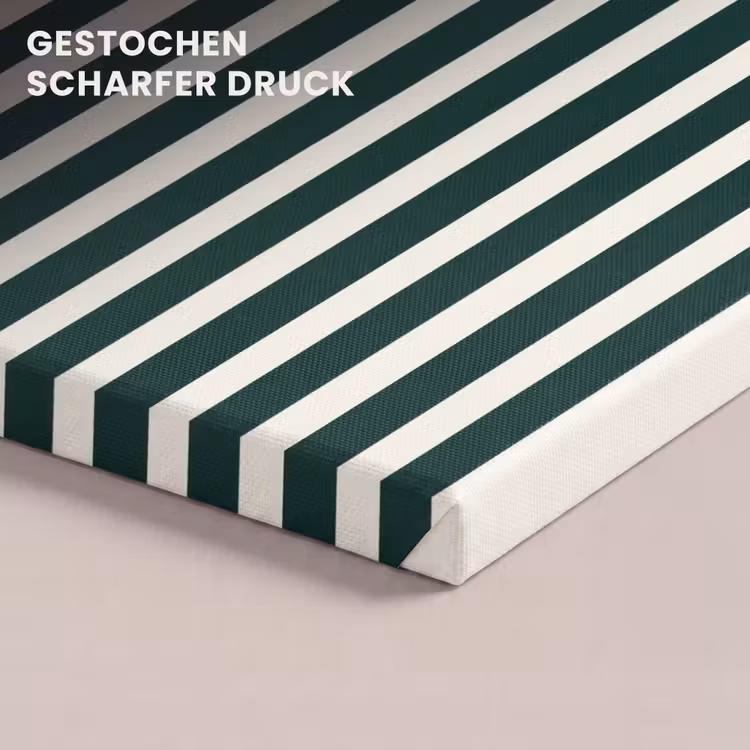 Strepen - Klassiek - Groen canvas 2cm klein 34 -closeup_print_DE