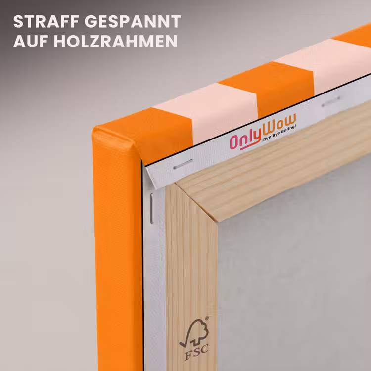 Strepen - Modern - Oranje canvas 2cm klein 34 -uniquesellingpoint_afwerking-onlywow_DE