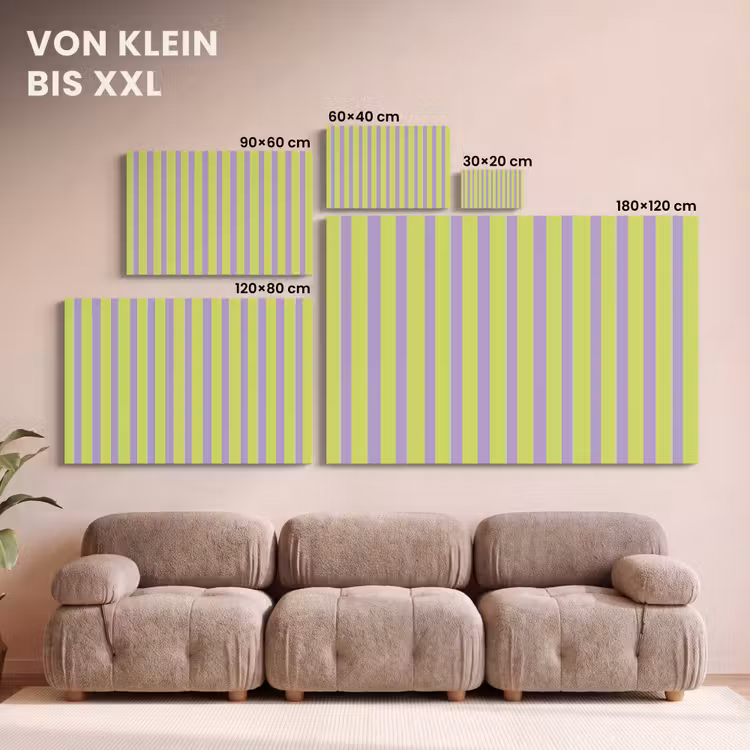 Strepen - Patroon - Groen canvas 2cm klein 34 -Xsfeer8_DE