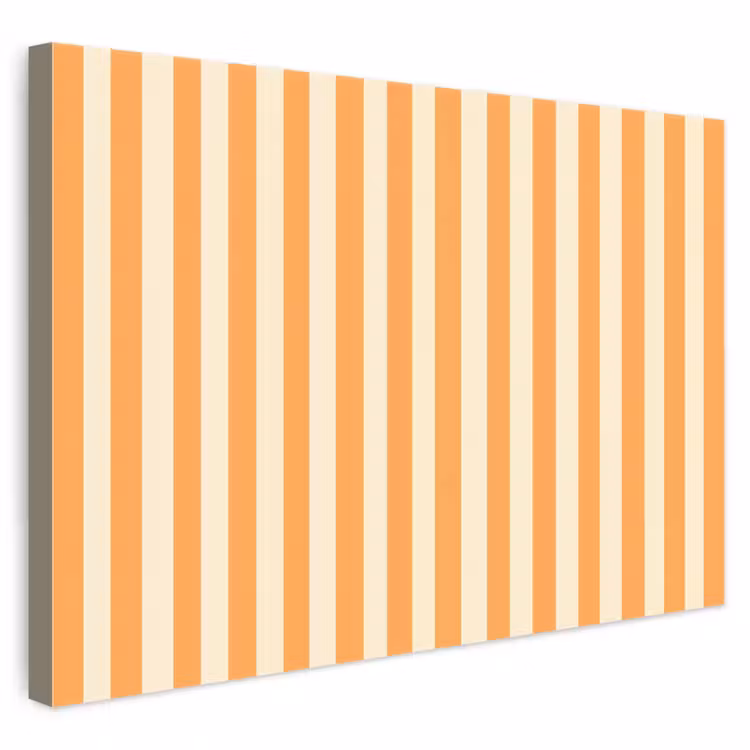 Strepen - Patroon - Oranje canvas 2cm klein 34 -3d
