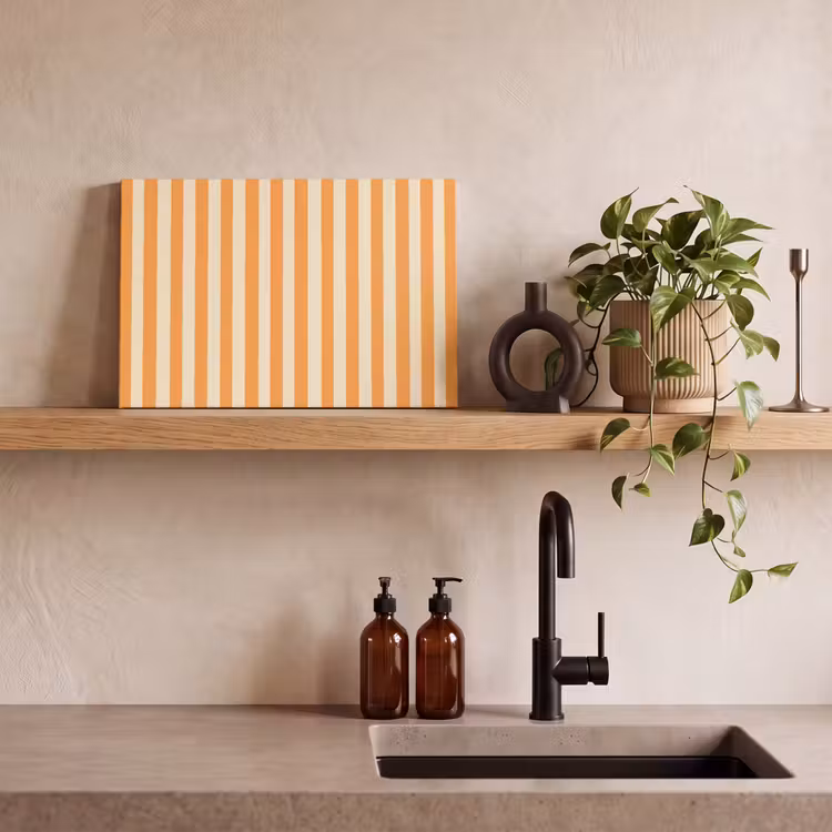 Strepen - Patroon - Oranje canvas 2cm klein 34 -sfeer3