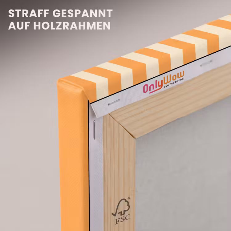 Strepen - Patroon - Oranje canvas 2cm klein 34 -uniquesellingpoint_afwerking-onlywow_DE