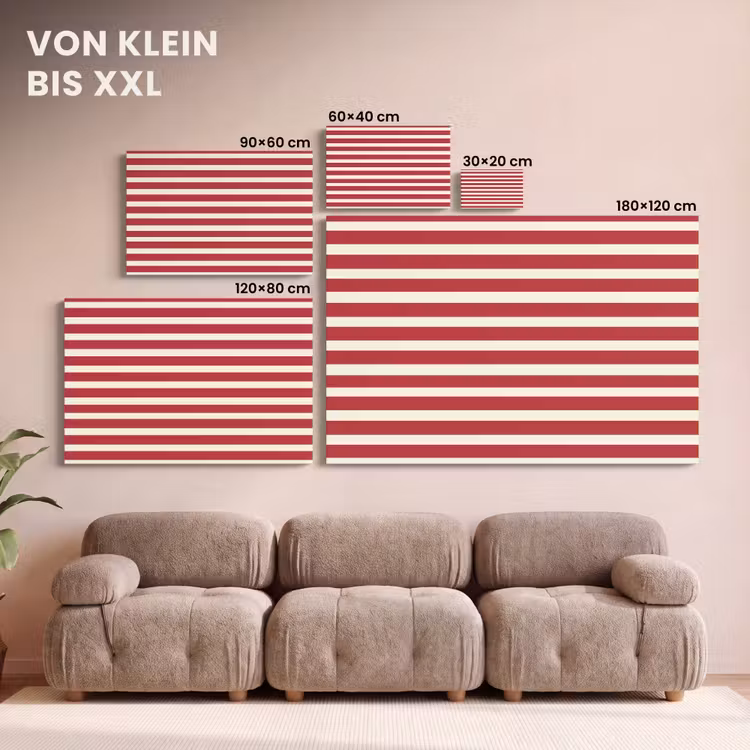 Strepen - Patroon - Rood canvas 2cm klein 34 -Xsfeer8_DE