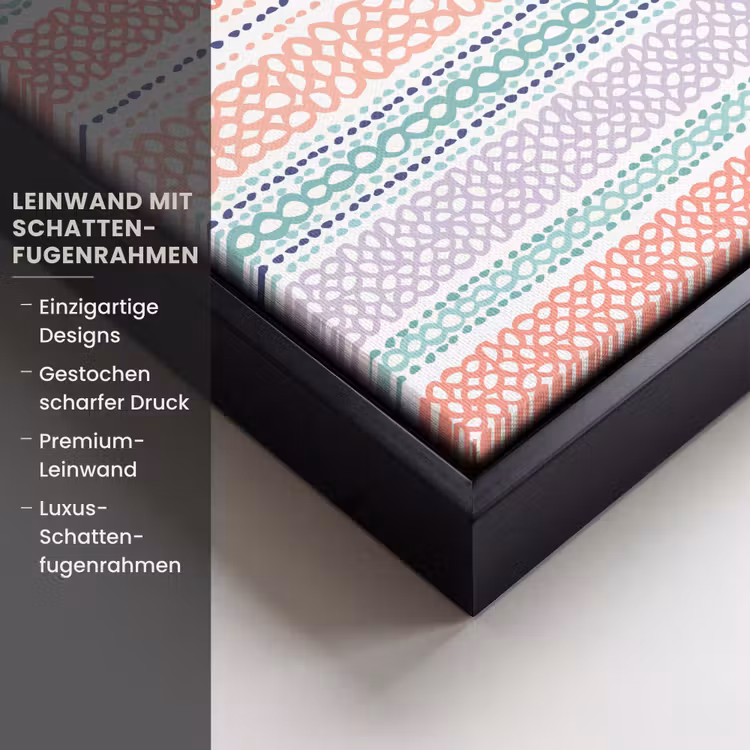 Strepen - Zomer - Kleuren Canvas met baklijst klein 1124 -uniquesellingpoint_productkenmerken_DE