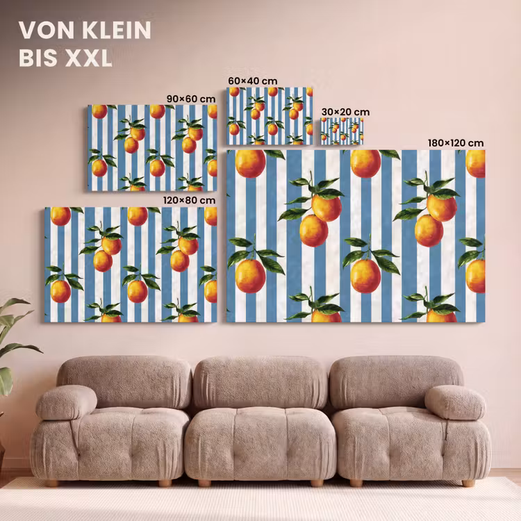 Strepen - Citroen - Blauw canvas 2cm klein 34 -Xsfeer8_DE