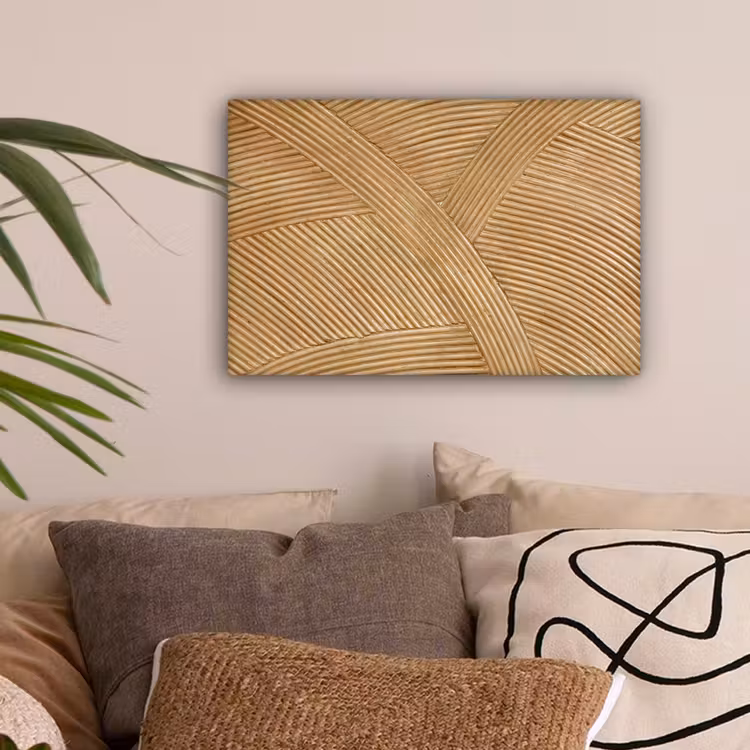 Structuur - Natuur - Kunst - Rotan canvas 2cm klein -sfeer1
