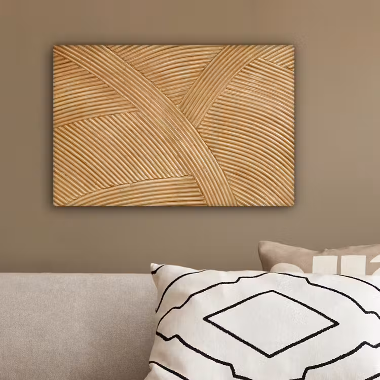 Structuur - Natuur - Kunst - Rotan canvas 2cm klein -sfeer6