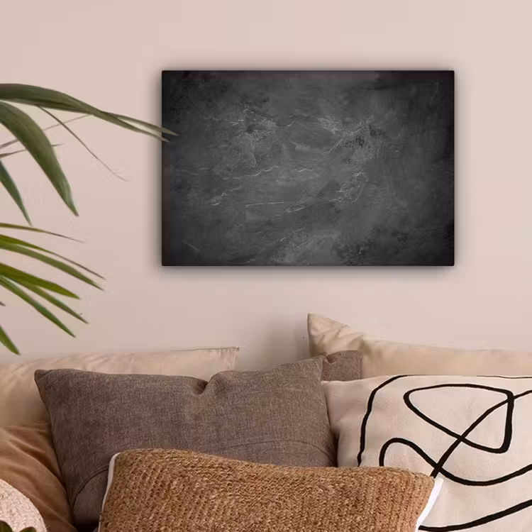 Structuur - Cement - Beton - Grijs - Vintage canvas 2cm klein -sfeer1