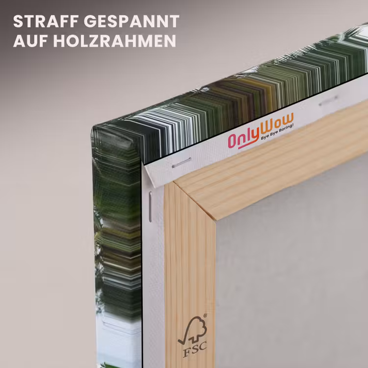 Surfboard - Palmbomen - Kleurrijk canvas 2cm klein -uniquesellingpoint_afwerking-onlywow_DE