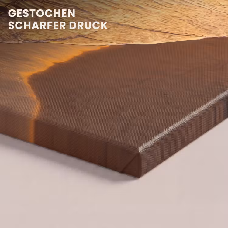 Surfer - Strand - Zonsondergang - Oceaan - Goud canvas 2cm klein -closeup_print_DE