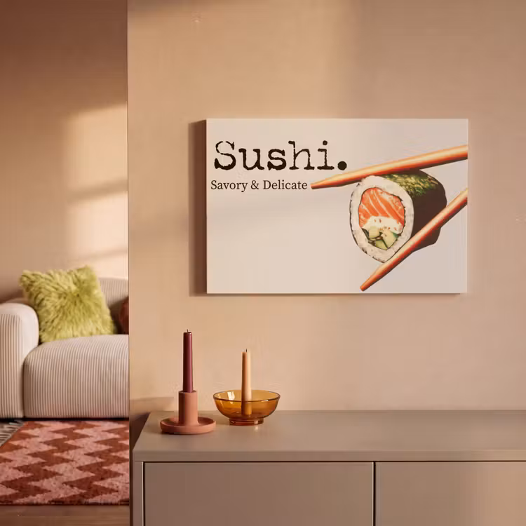 Sushi - Zalm - Rijst - Japans canvas 2cm klein -sfeer1