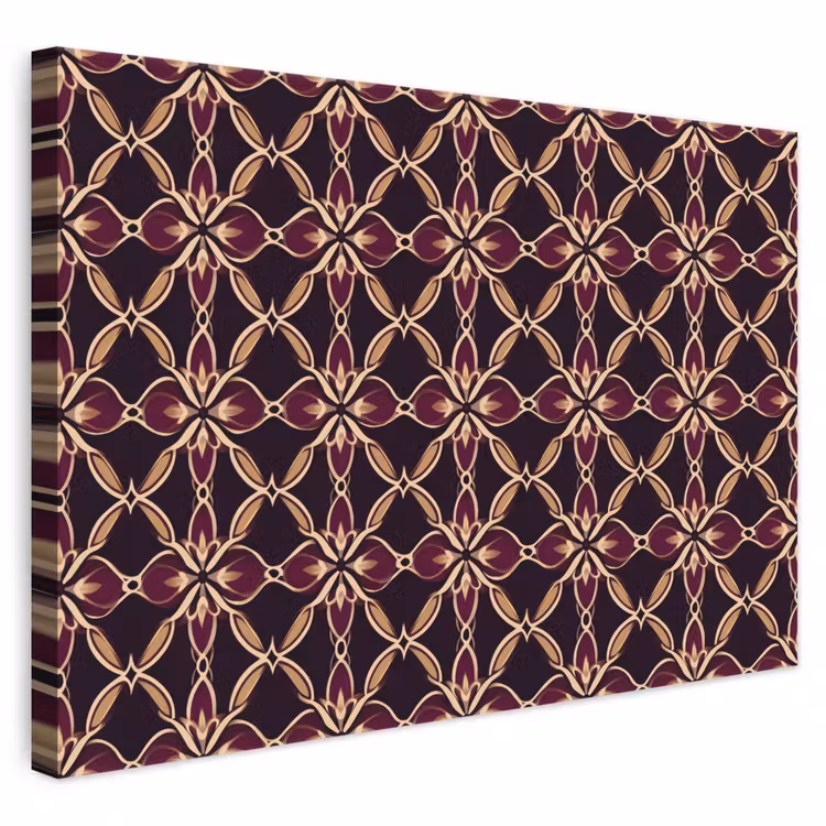 Symmetrisch - Tegel - Burgundy canvas 2cm klein 34 -3d