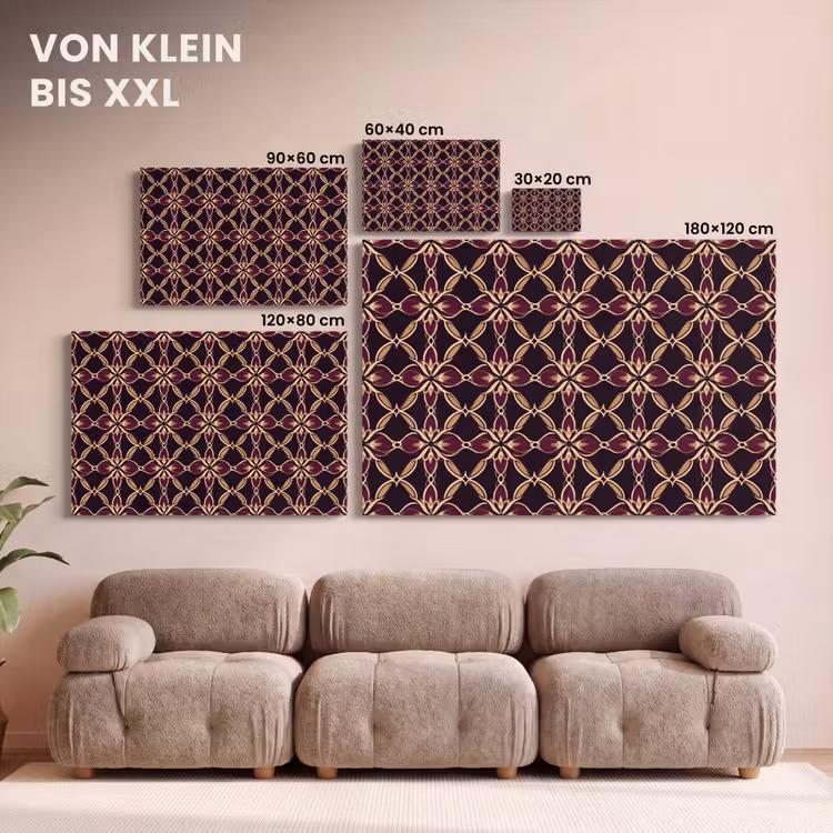 Symmetrisch - Tegel - Burgundy canvas 2cm klein 34 -Xsfeer8_DE