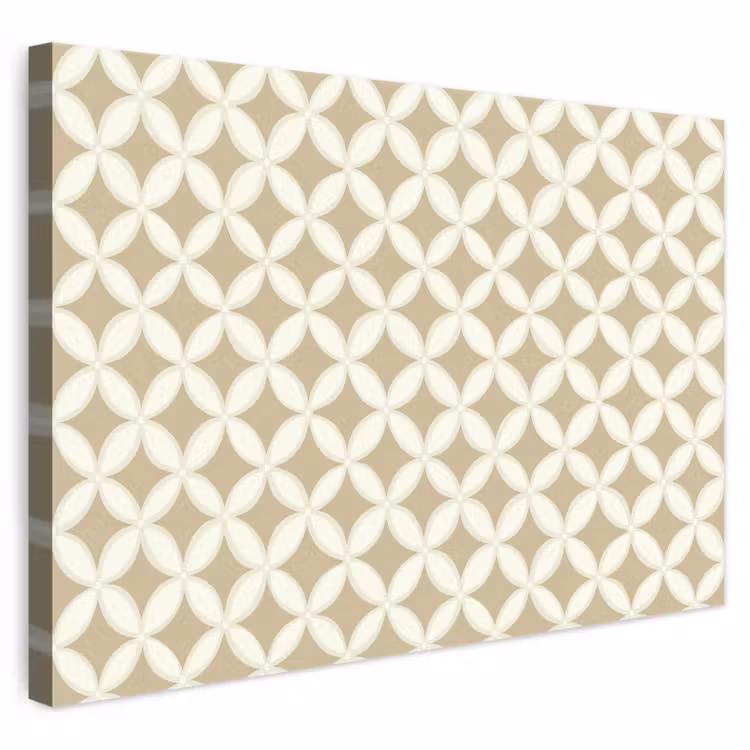 Symmetrisch - Motief - Beige canvas 2cm klein 34 -3d
