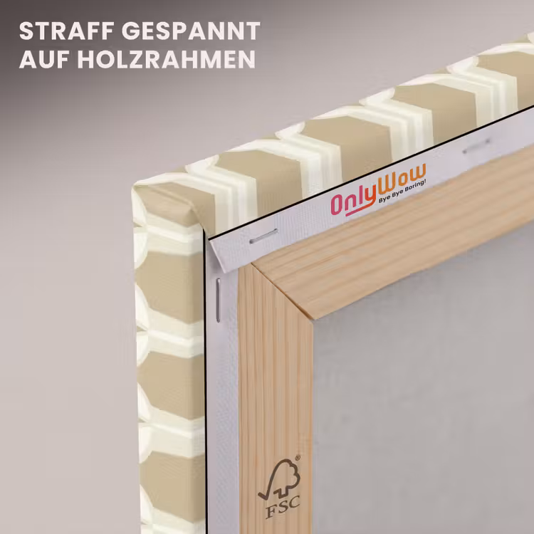 Symmetrisch - Motief - Beige canvas 2cm klein 34 -uniquesellingpoint_afwerking-onlywow_DE