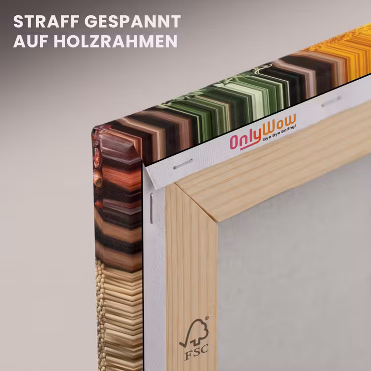 Bakjes - Hout - Kruiden - Kleurrijk canvas 2cm klein -uniquesellingpoint_afwerking-onlywow_DE