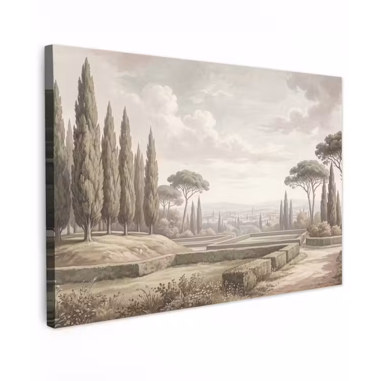 Vallei - Tuin - Natuur - Groen canvas 2cm klein -z3d