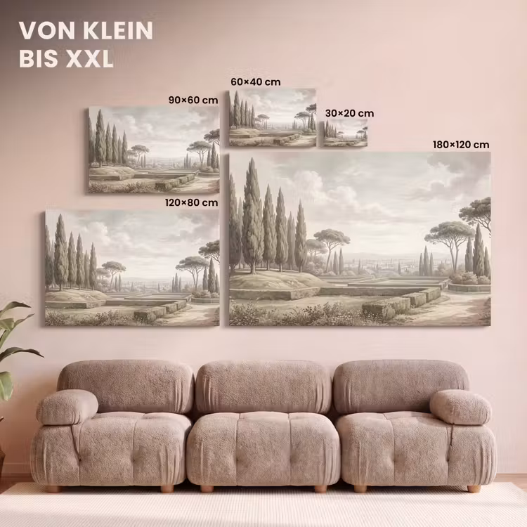 Vallei - Tuin - Natuur - Groen canvas 2cm klein -Xsfeer8_DE